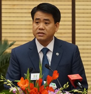 Major General Chung on the day being elected as Hanoi's leade