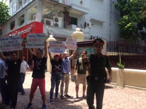 Vietnam activists hold peaceful demonstration against China's expansionism in East Sea (South China Sea) last month