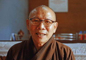 Buddhist monk Thich Khong Tanh, abbot of the Lien Tri Pagoda in Ho Chi Minh City, discusses the iron-fist rule of the Communist Party 40 years after the Vietnam War, April 9, 2015.